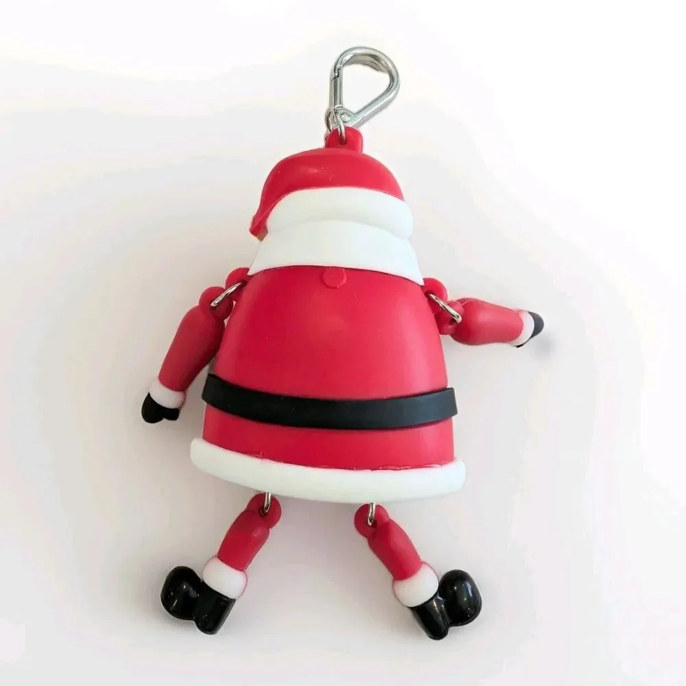 Bath & Body Works Christmas Santa Dangling Sanitizer Holder Keychain LIGHTS UP